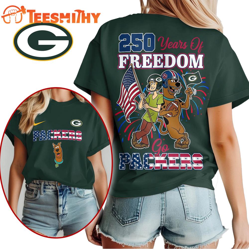 Green Bay Packers NFL Scooby Doo Celebrates 250th Anniversary 3D T Shirt