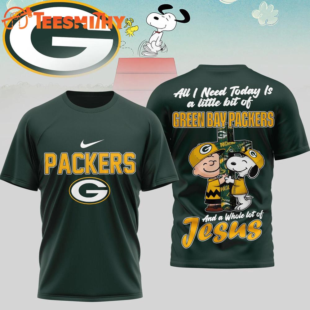 Green Bay Packers NFL Snoopy Peanuts League Blessing 3D Shirt