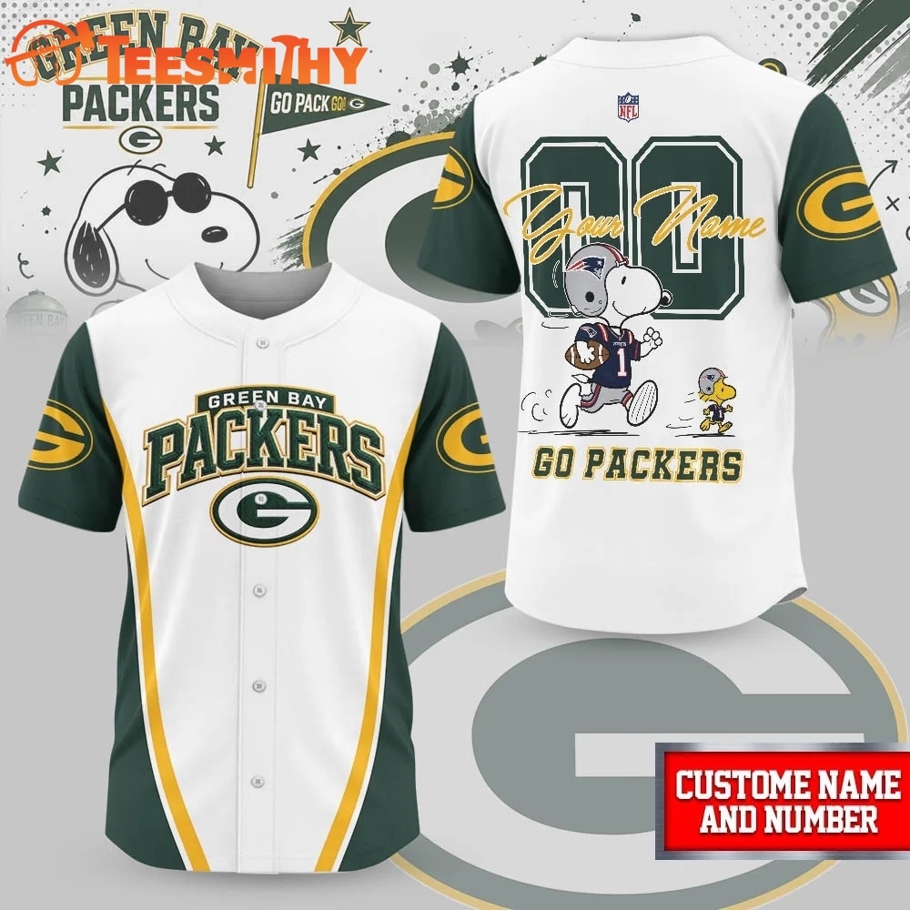 Green Bay Packers NFL Snoopy Ultimate Game Day Personalized Jersey Shirt