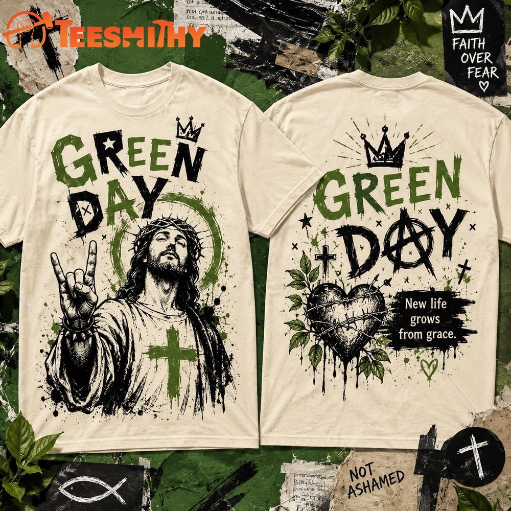 Green Day New Life Grows From Grace Jesus 3D Shirt