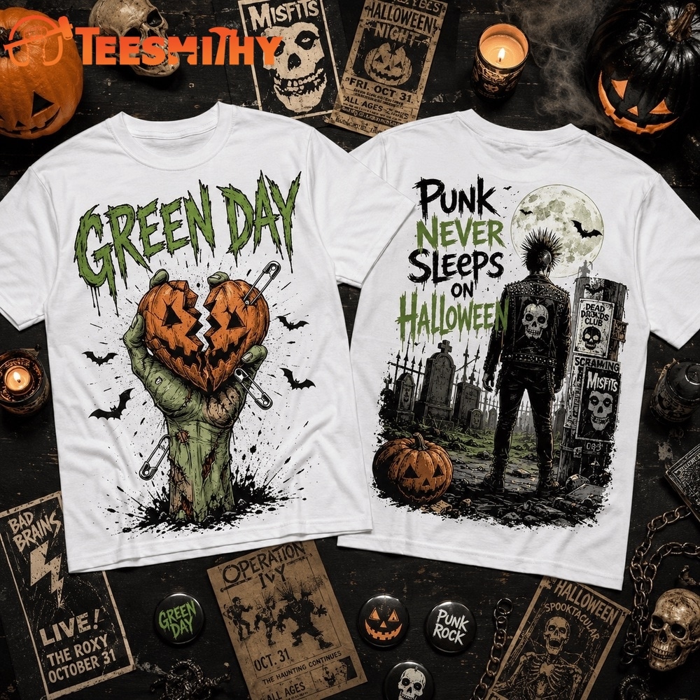 Green Day Punk Never Sleeps Halloween 3D Shirt