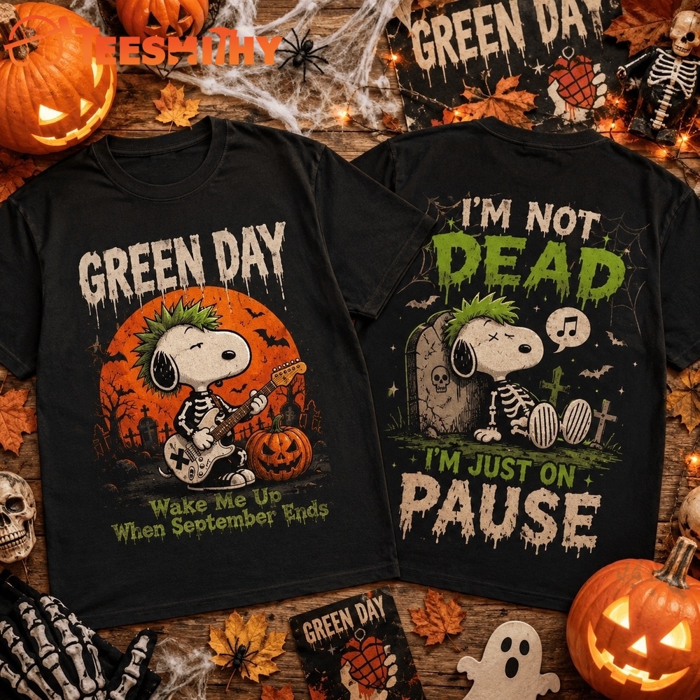 Green Day x Snoopy Haunted Punk Revival 3D Shirt