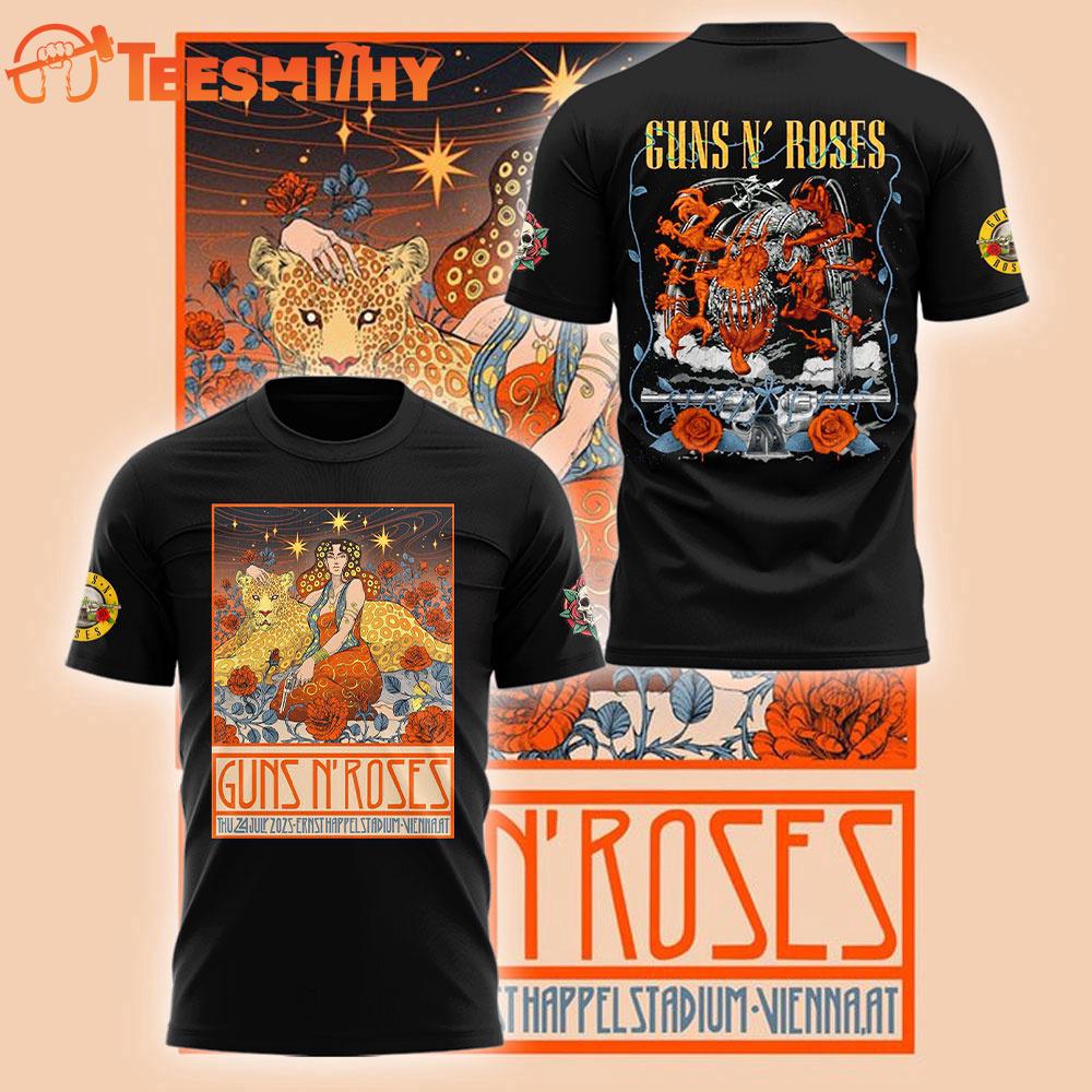 Guns N Roses July 24 2025 Vienna AT Tour 3D Shirt Guns N Roses July 24 2025 Vienna AT Tour 3D Shirt