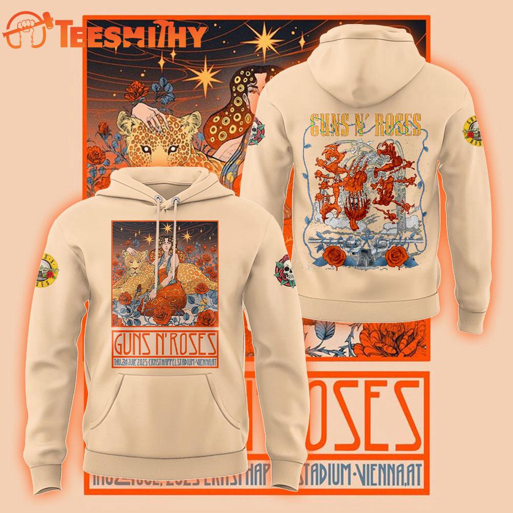 Guns N Roses July 24 2025 Vienna AT Tour All Over Print TShirt Guns N Roses July 24 2025 Vienna AT Tour All Over Print TShirt