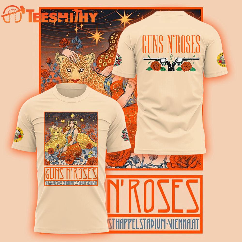 Guns N Roses July 24 2025 Vienna AT Tour New 3D Shirt Guns N Roses July 24 2025 Vienna AT Tour New 3D Shirt