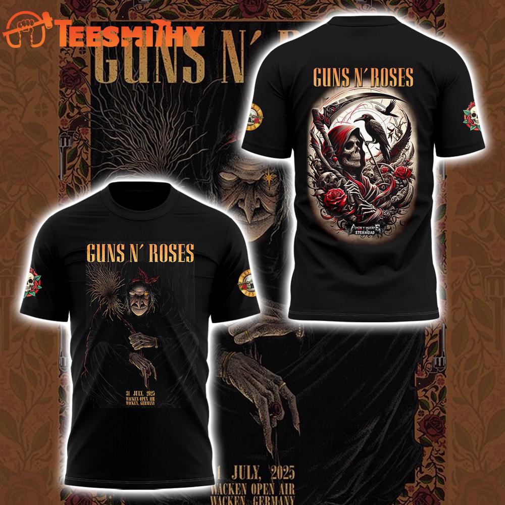 Guns N' Roses World Tour July 2025 Wacken Open Air Wacken Germany 3D Shirt Guns N' Roses World Tour July 2025 Wacken Open Air Wacken Germany 3D Shirt