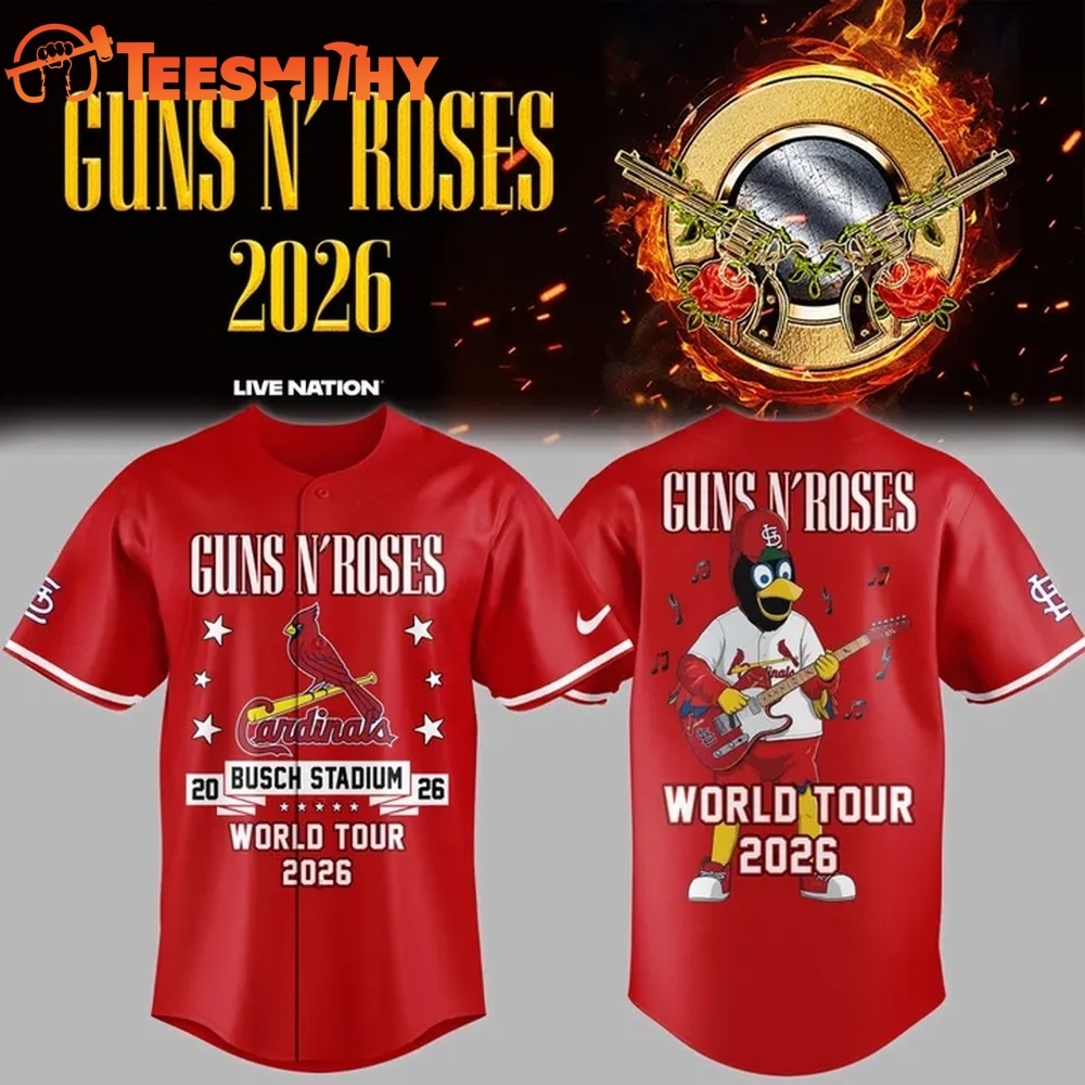 Guns N' Roses x St. Louis Cardinals World Tour 2026 Mascot New Baseball Jersey