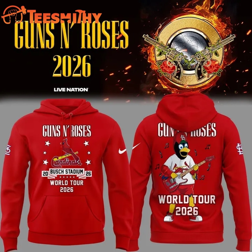 Guns N' Roses x St. Louis Cardinals World Tour 2026 Mascot New Hoodie