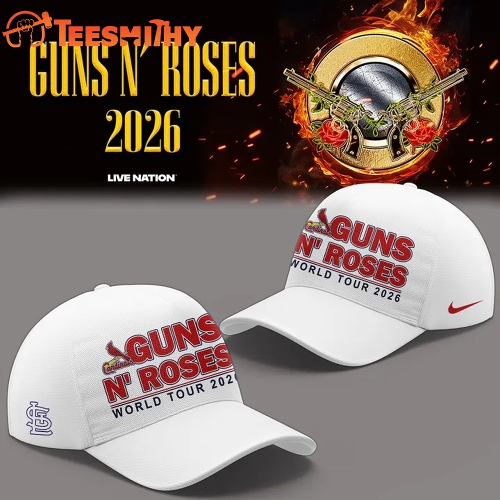 Guns N' Roses x St. Louis Cardinals World Tour 2026 White Cap