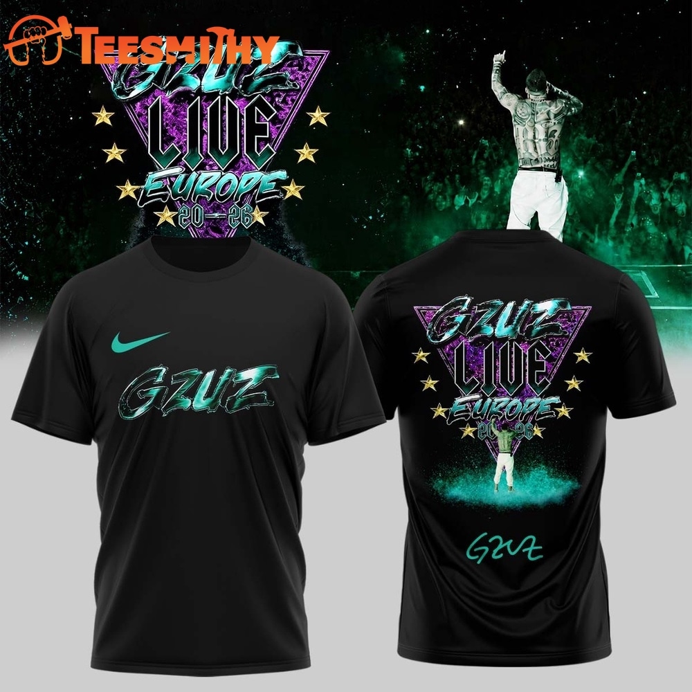 GZUZ LIVE EUROPE TOUR 2026 Signed Black T Shirt