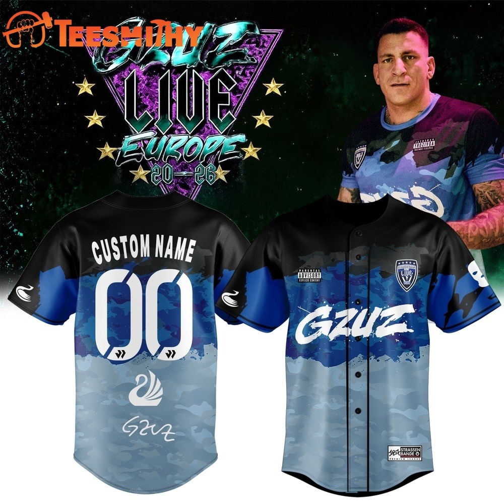 GZUZ LIVE EUROPE TOUR 2026 Signed Custom Name & Number Jersey Shirt