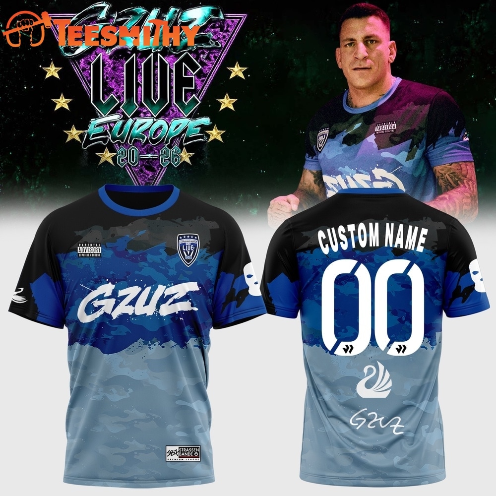 GZUZ LIVE EUROPE TOUR 2026 Signed Custom Name & Number T Shirt