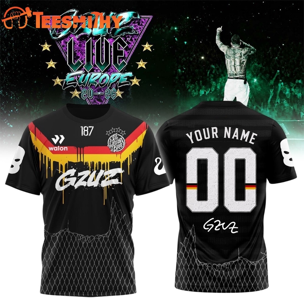 GZUZ LIVE EUROPE TOUR 2026 Signed Personalized 3D Shirt