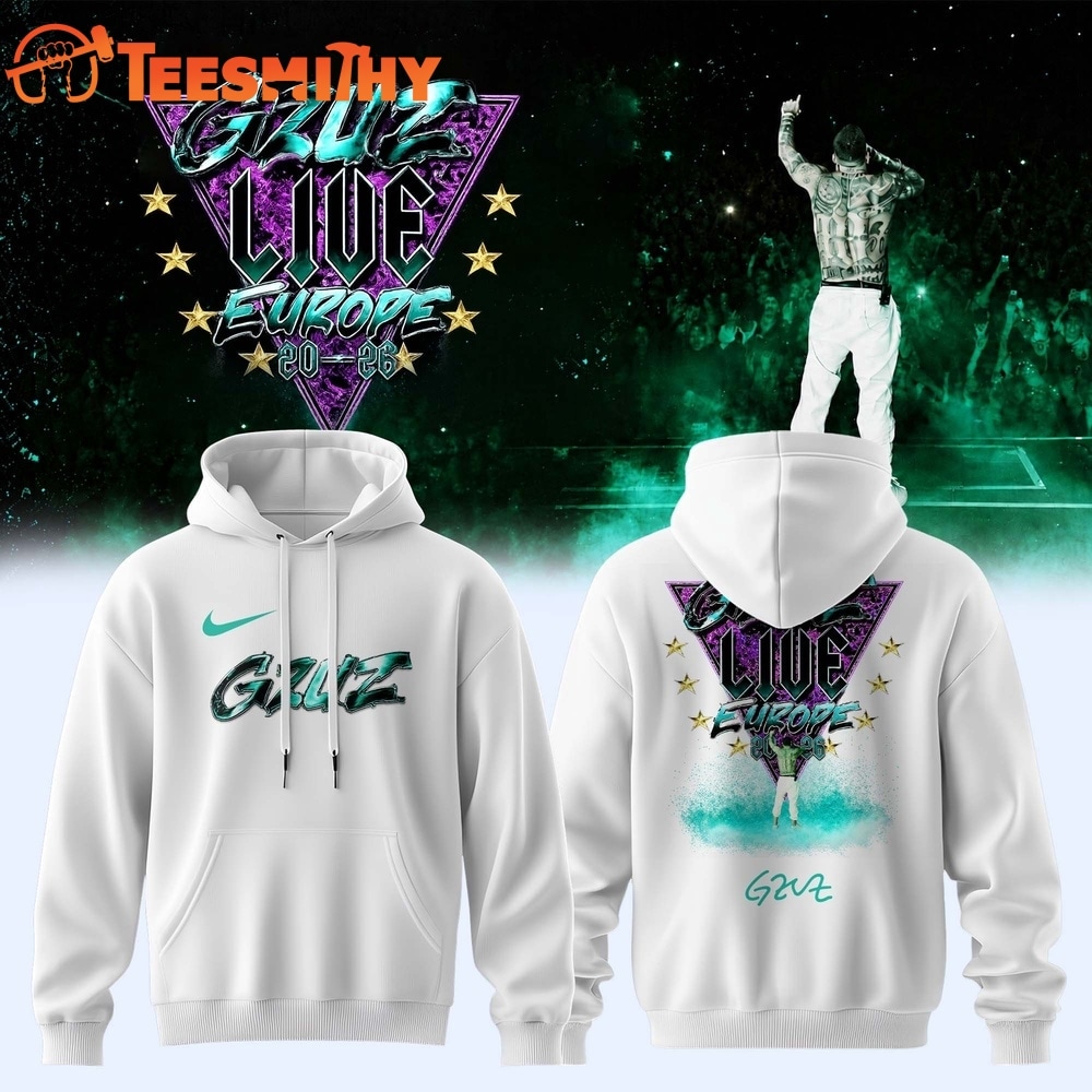 GZUZ LIVE EUROPE TOUR 2026 Signed White Hoodie