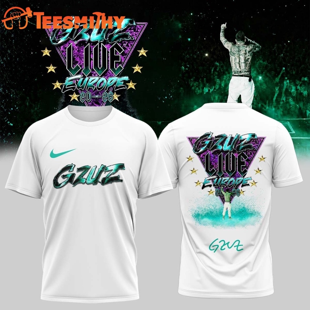 GZUZ LIVE EUROPE TOUR 2026 Signed White T Shirt