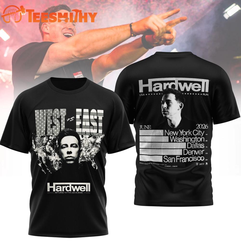 Hardwell West East 2026 Tour T Shirt