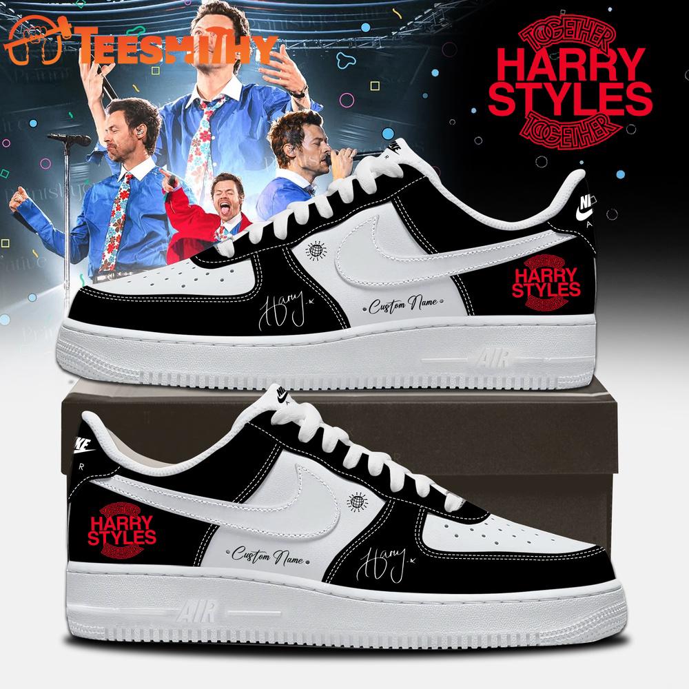 Harry Styles Together, Together Tour 2026 Limited Edition Signature Black Air Force 1 Shoes