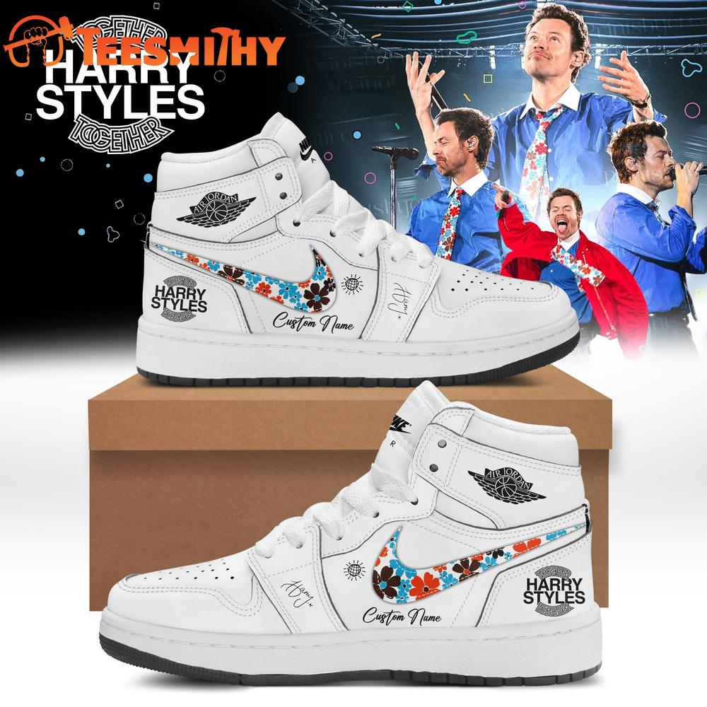 Harry Styles Together, Together Tour 2026 Limited Edition Signature White Air Jordan 1 Shoes