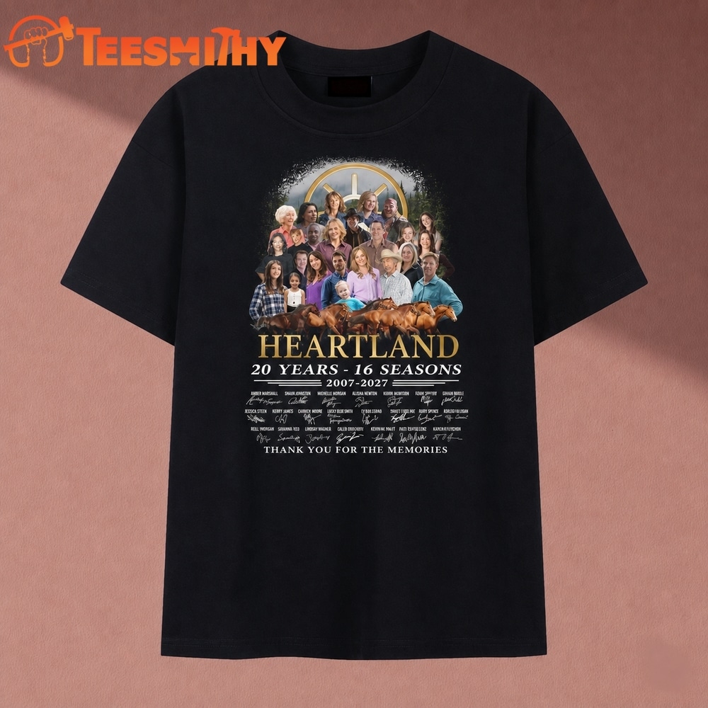 Heartland 20 Years 16 Seasons 2007 2027 Cast Signatures Graphic T Shirt