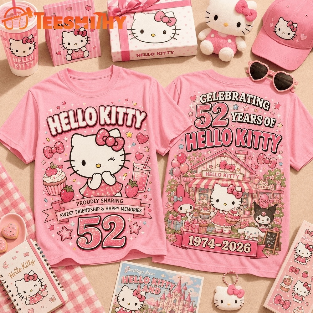 Hello Kitty 52nd Anniversary Sweet Friendship Graphic Shirt