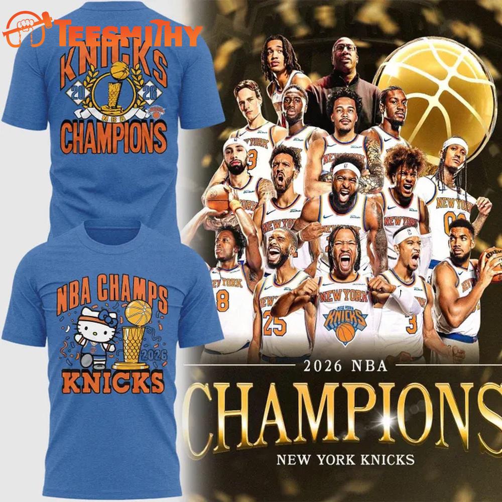 Hello Kitty x New York Knicks NBA Champs 2026 T Shirt 1 Hello Kitty x New York Knicks NBA Champs 2026 T Shirt