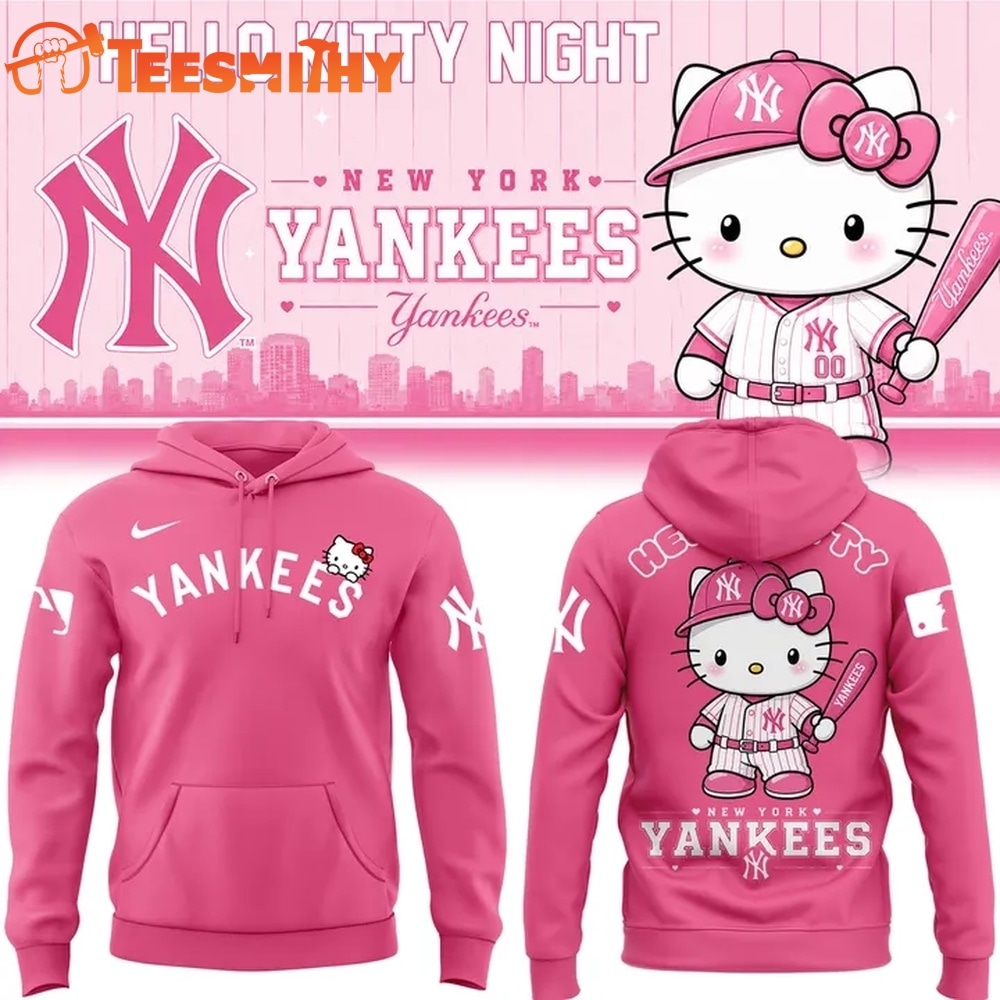 Hello Kitty x New York Yankees 2026 Pink Hoodie