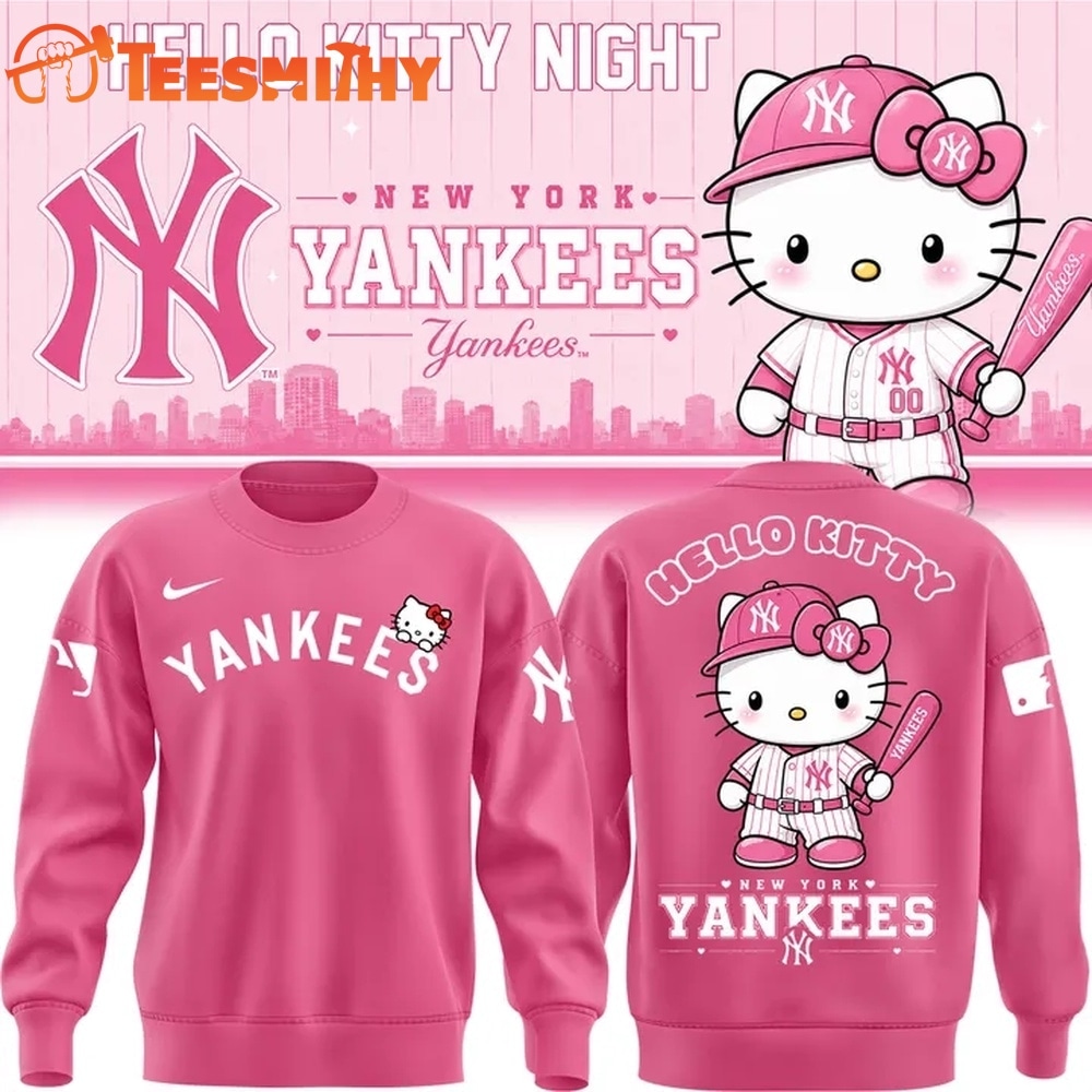 Hello Kitty x New York Yankees 2026 Pink Sweatshirt