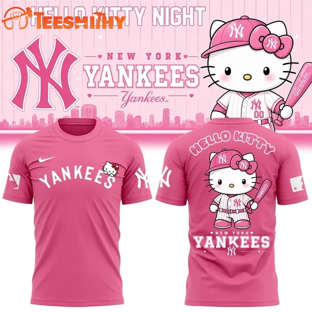 Hello Kitty x New York Yankees 2026 Pink T Shirt