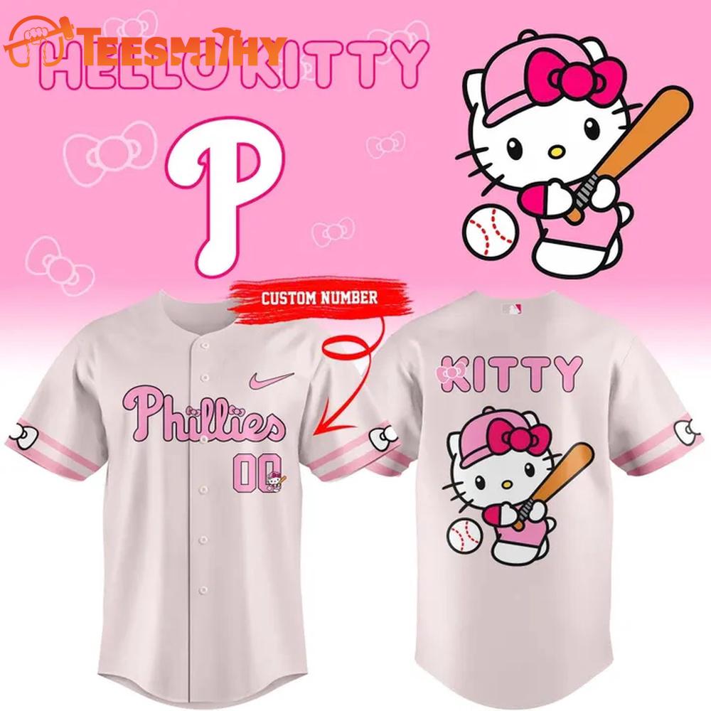 Hello Kitty x Philadelphia Phillies 2026 Custom Baseball Jersey
