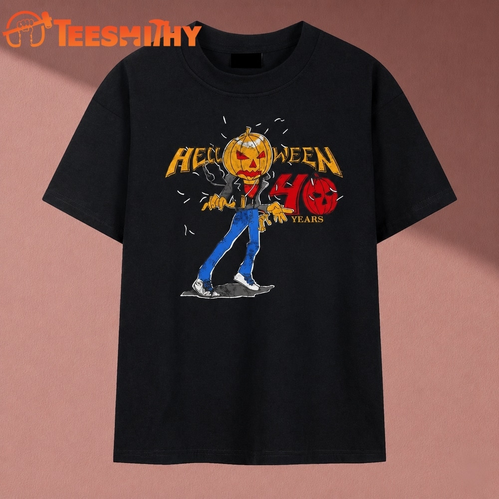 Helloween 40 Years Pumpkin Character Metal Band T Shirt