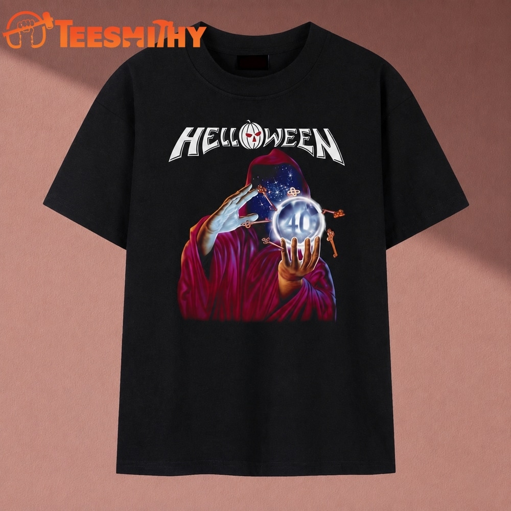 Helloween 40th Anniversary Sorcerer Crystal Orb Band T Shirt