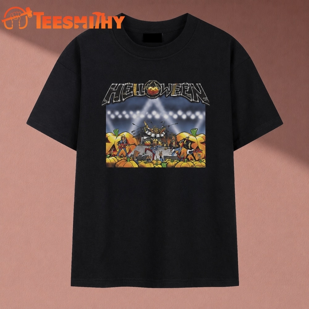 Helloween Live Stage Concert Cartoon Band Artwork T Shirt