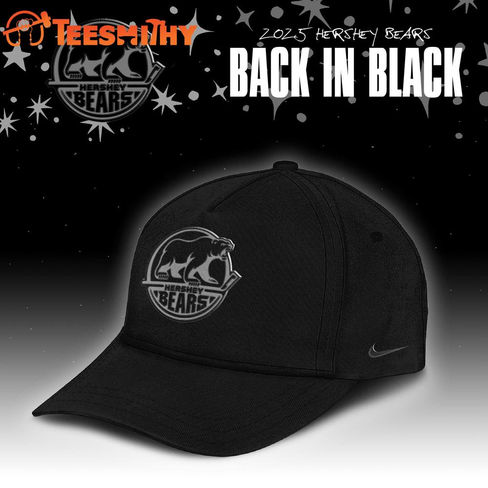 Hershey Bears Back In Black 2025 Special Edition Cap
