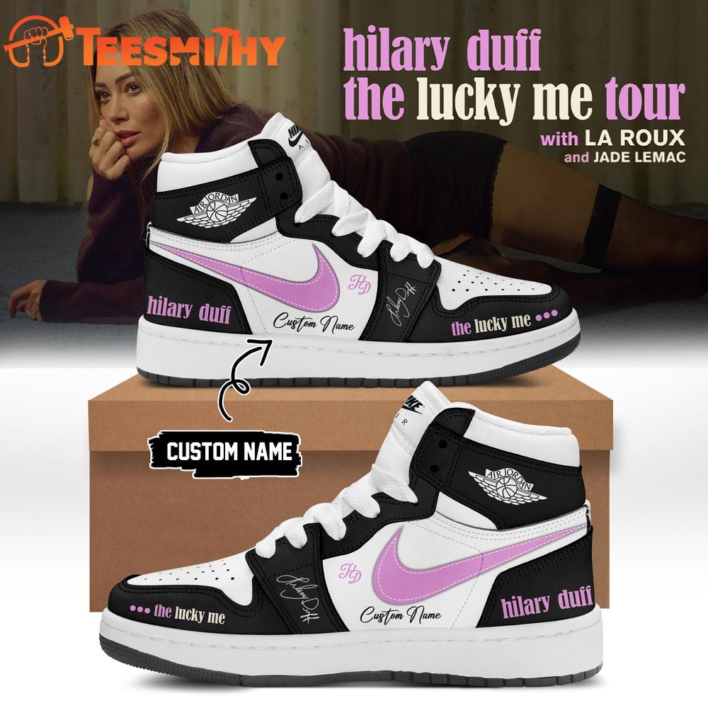 Hilary Duff The Lucky Me Tour 2026 27 Limited Edition Signature Black Air Jordan 1 Shoes