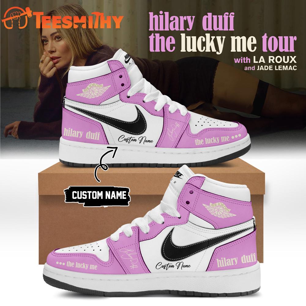 Hilary Duff The Lucky Me Tour 2026 27 Limited Edition Signature Pink Air Jordan 1 Shoes
