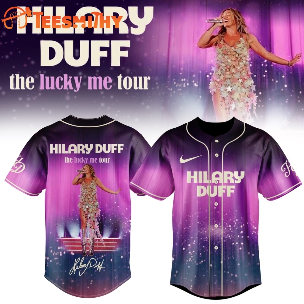 Hilary Duff The Lucky Me Tour 2027 Signed Baseball Jersey