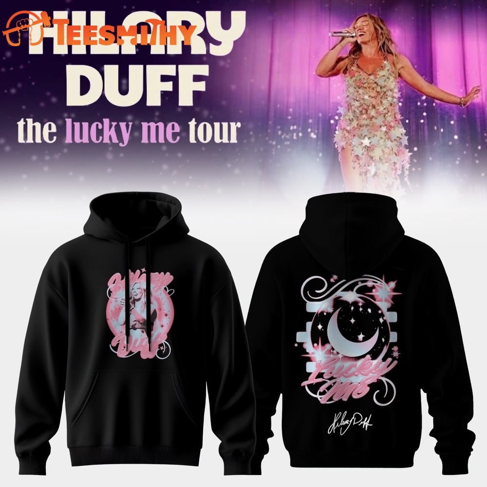 Hilary Duff The Lucky Me Tour 2027 Signed Black Hoodie