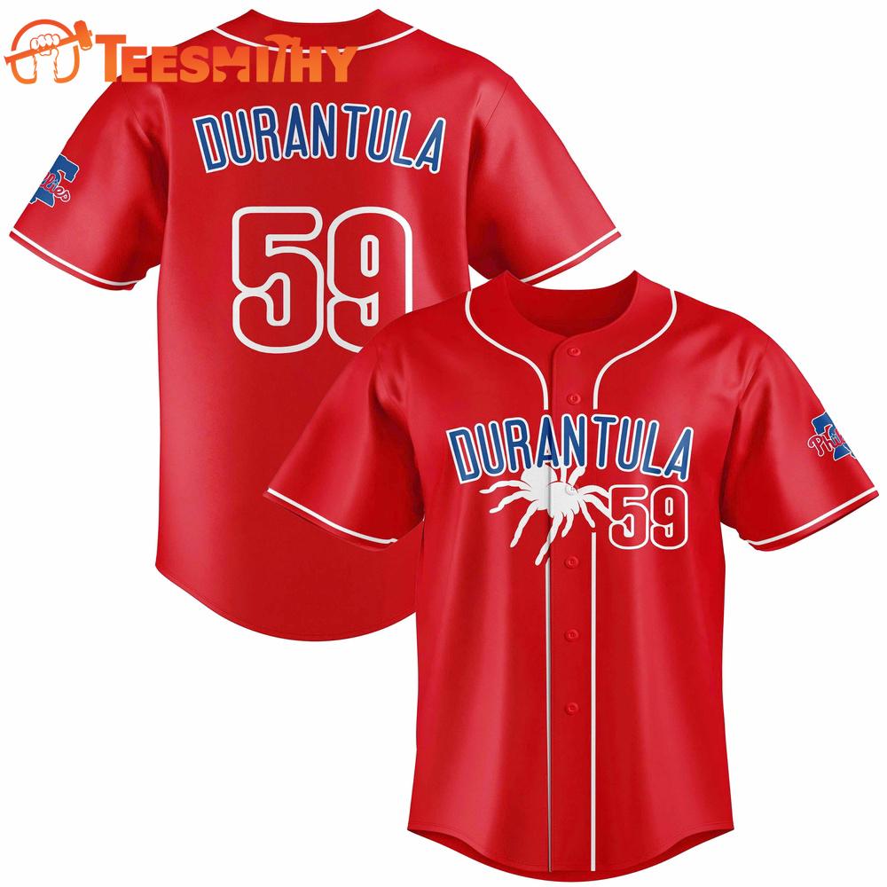 Phillies Jhoan Duran Durantula 2025 Red Jersey Shirt