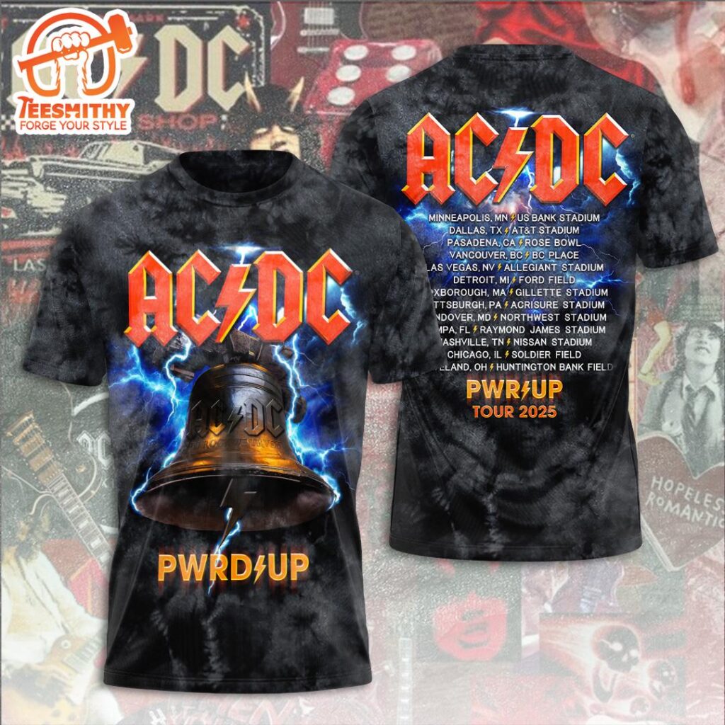 HOT Ac Dc Shirt Music T Shirt World Tour 2025 Powerup Tour - Teesmithy