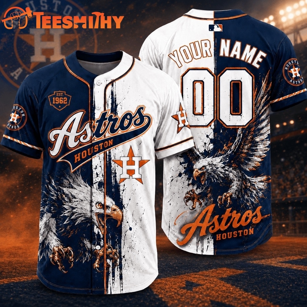Houston Astros 2026 MLB Eagle America Personalized Baseball Jersey