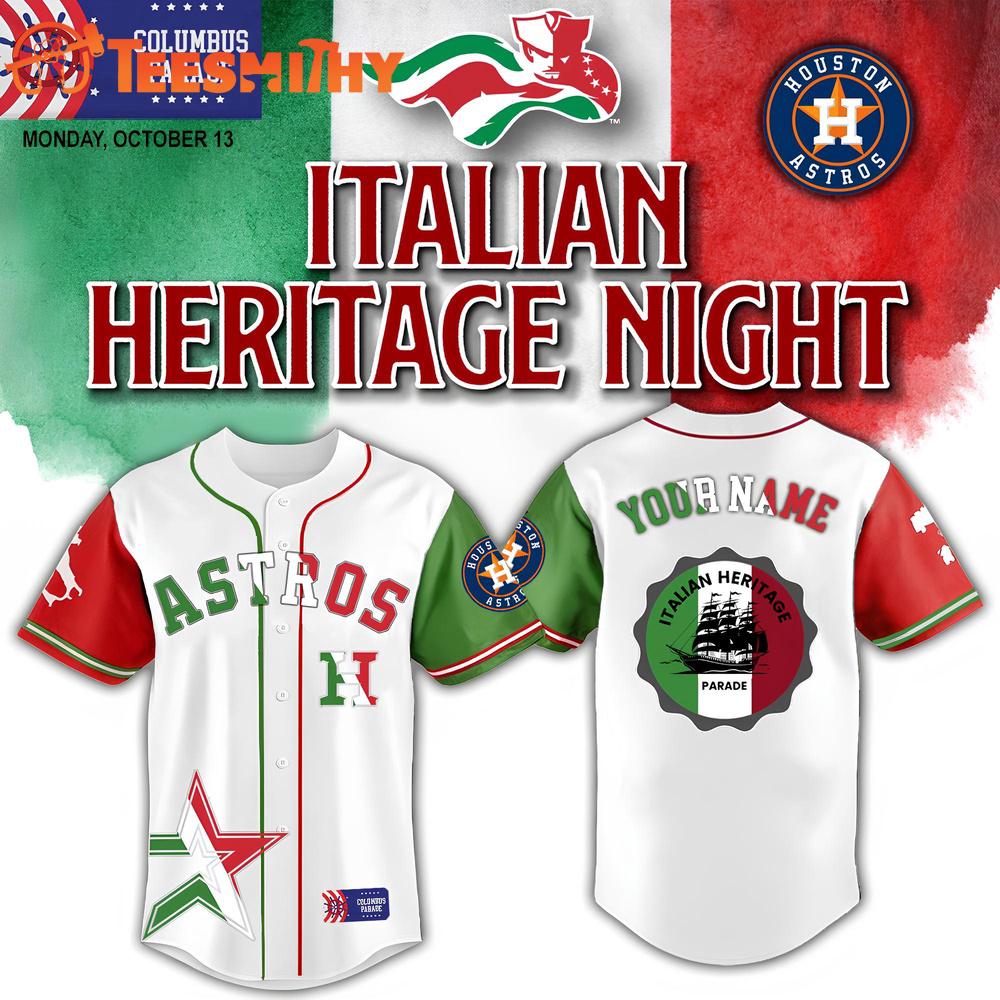 Houston Astros Columbus Parade Italian Heritage Night Baseball Jersey