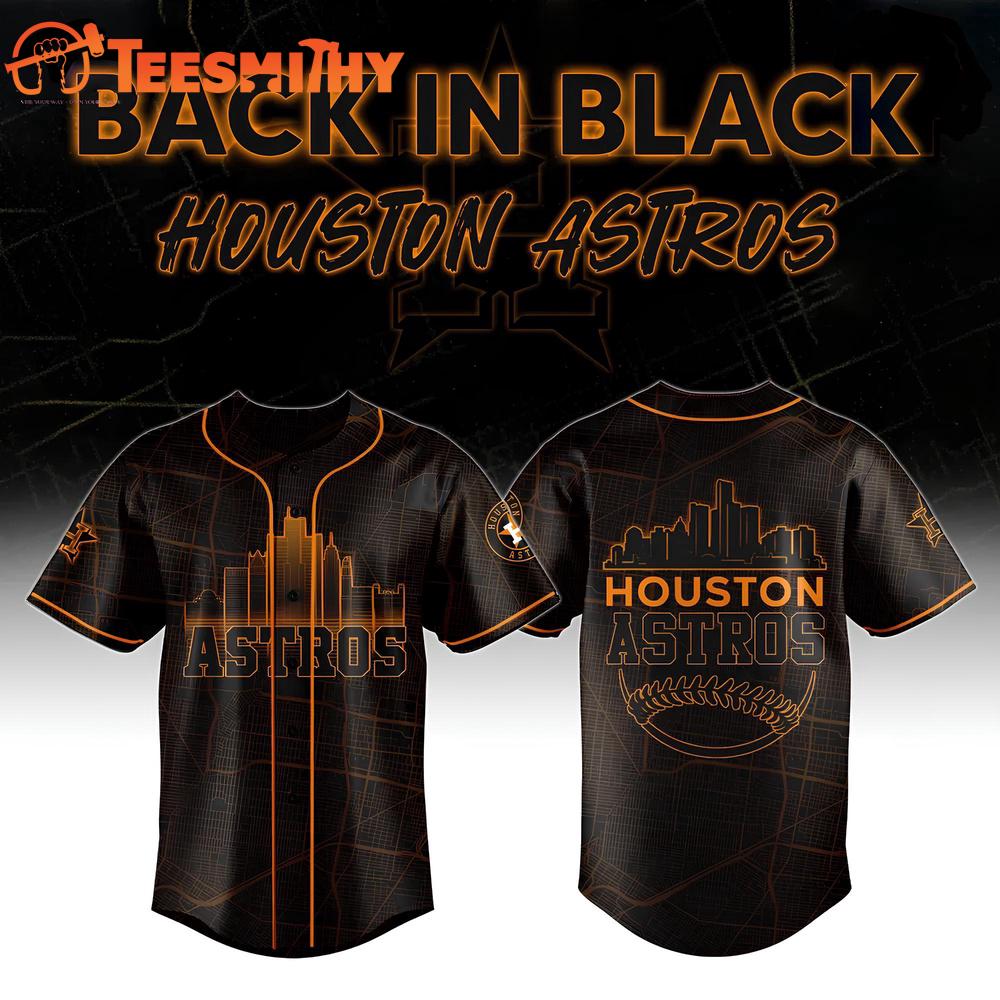 Houston Astros x Back In Black Baseball Jersey