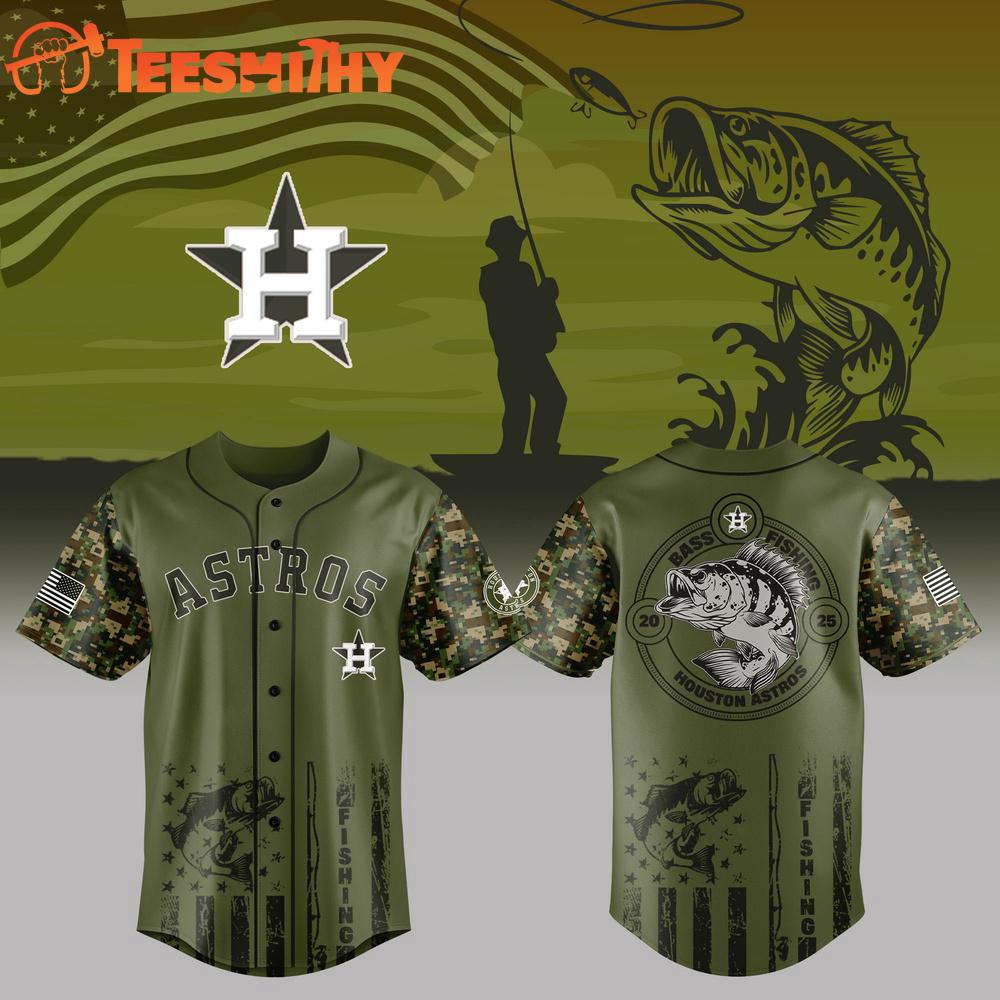 Houston Astros x Bass Fishing Baseball Jersey