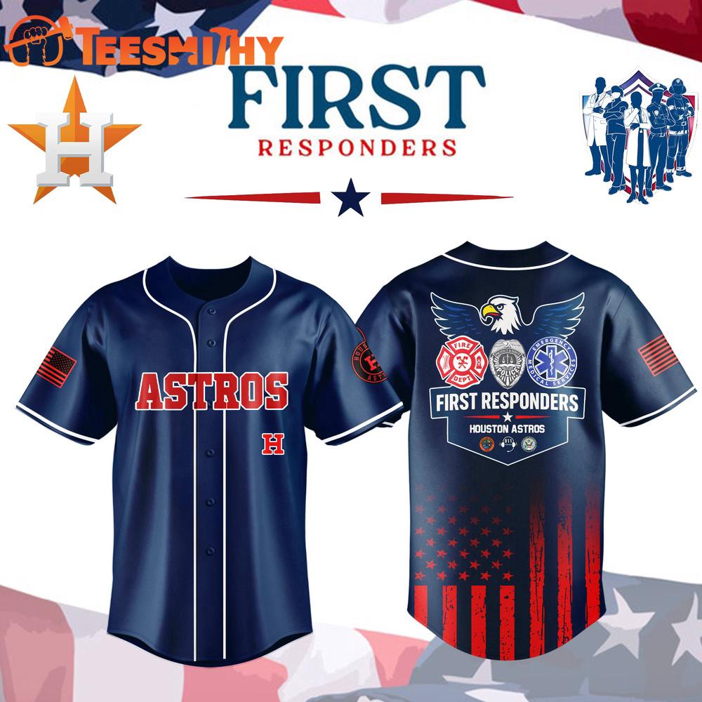 Houston Astros x First Responders Night Custom Baseball Jersey