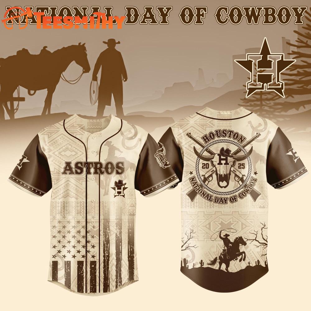 Houston Astros x National Day Of Cowboy Custom Baseball Jersey