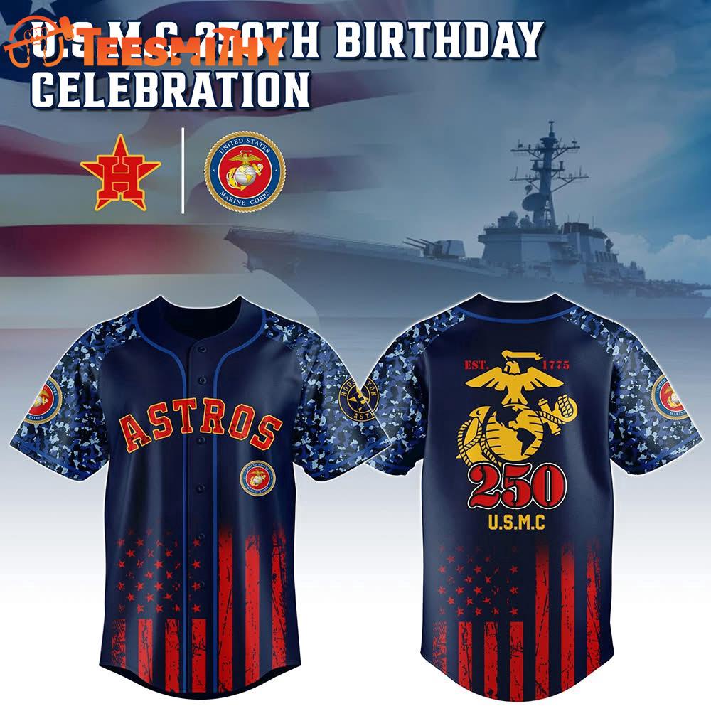 Houston Astros x USMC 250th Anniversary Baseball Jersey