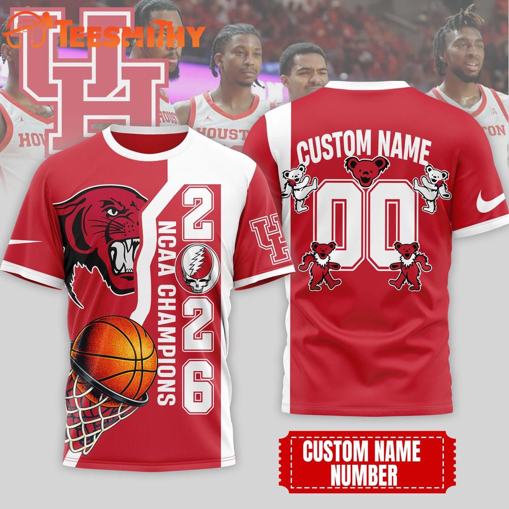 Houston Cougars NCAA Grateful Dead Court Kings 2026 3D T Shirt