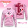 Indianapolis Colts 2025 NFL My God Is Stronger Than Breast Cancer Chritmas Sweater