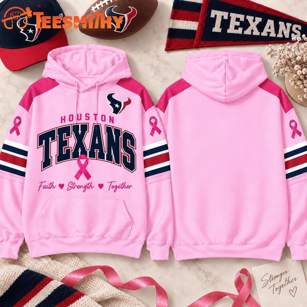 Houston Texans 2026 NFL Breast Cancer Awareness Game Day Hoodie Shirt