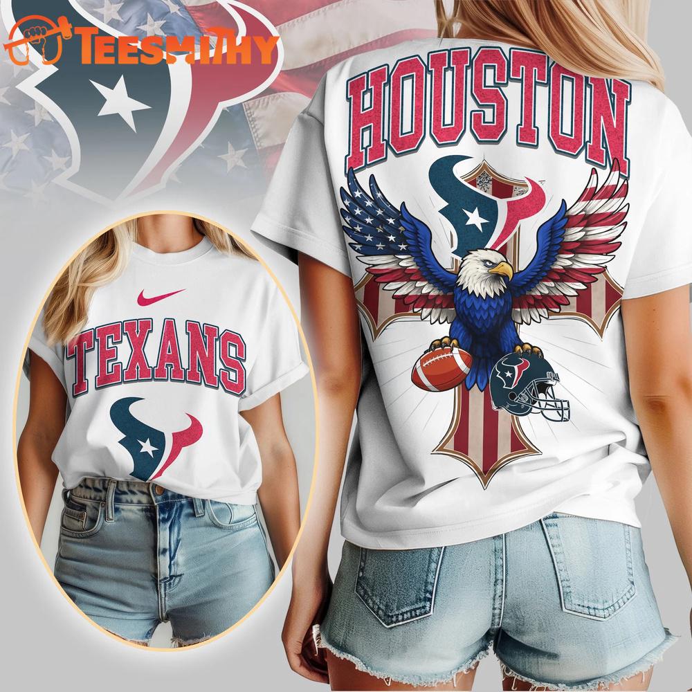 Houston Texans 2026 NFL Freedom Eagle All Over Print Shirt